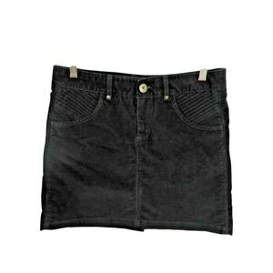 Athleta‎ Kaleidoscope Women's 6 Skirt Fine Corduroy Black Cotton Stretch 918970